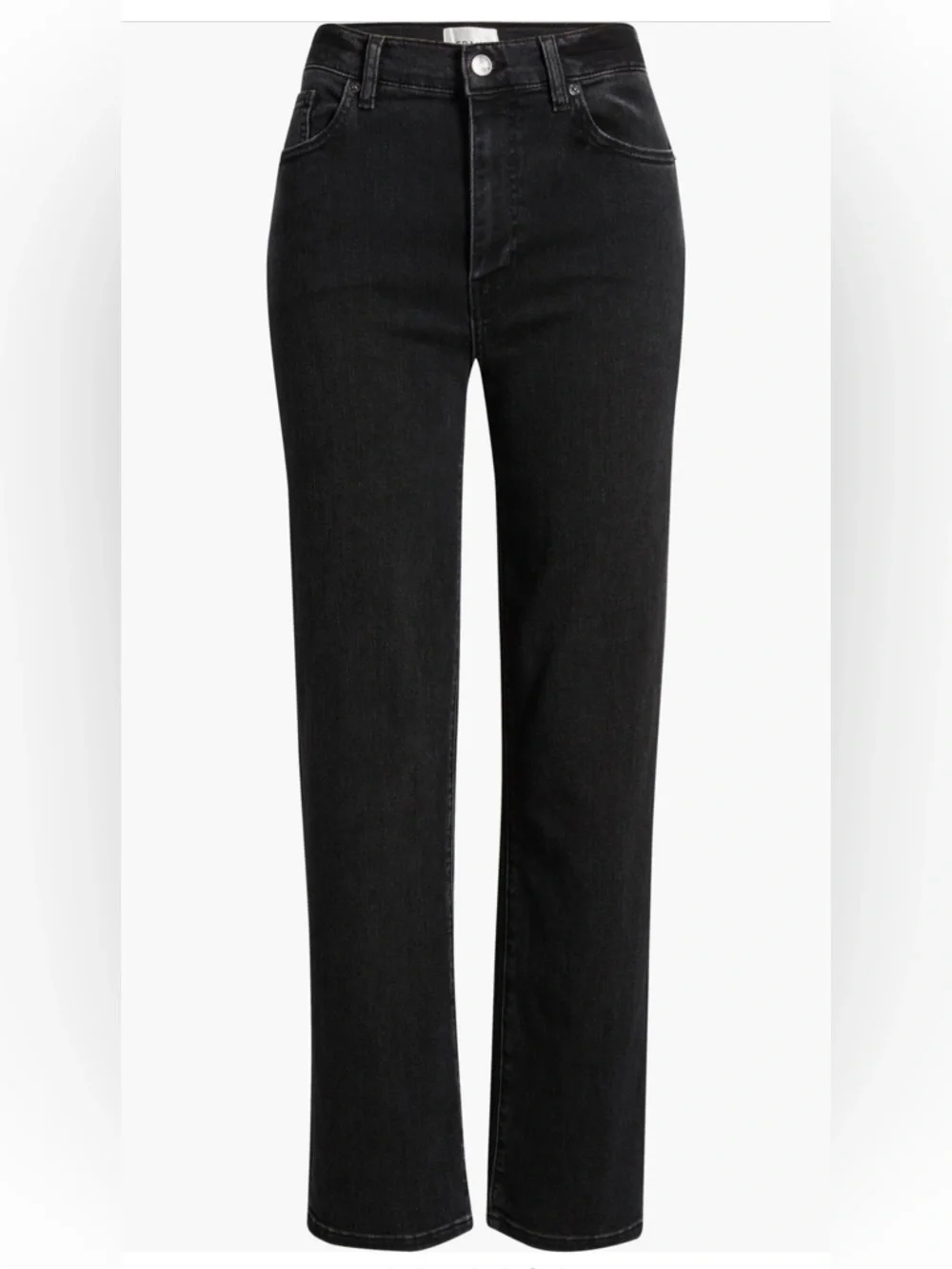 Frame Le Sleek High Waist Ankle Straight‎ Leg Jeans Size 29 Black Wash Meteor